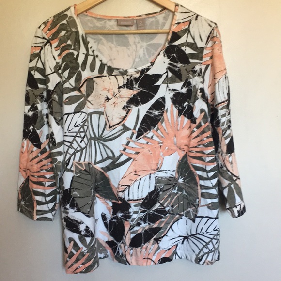 Chico’s 3/4-sleeved cotton top - size L - Picture 1 of 4